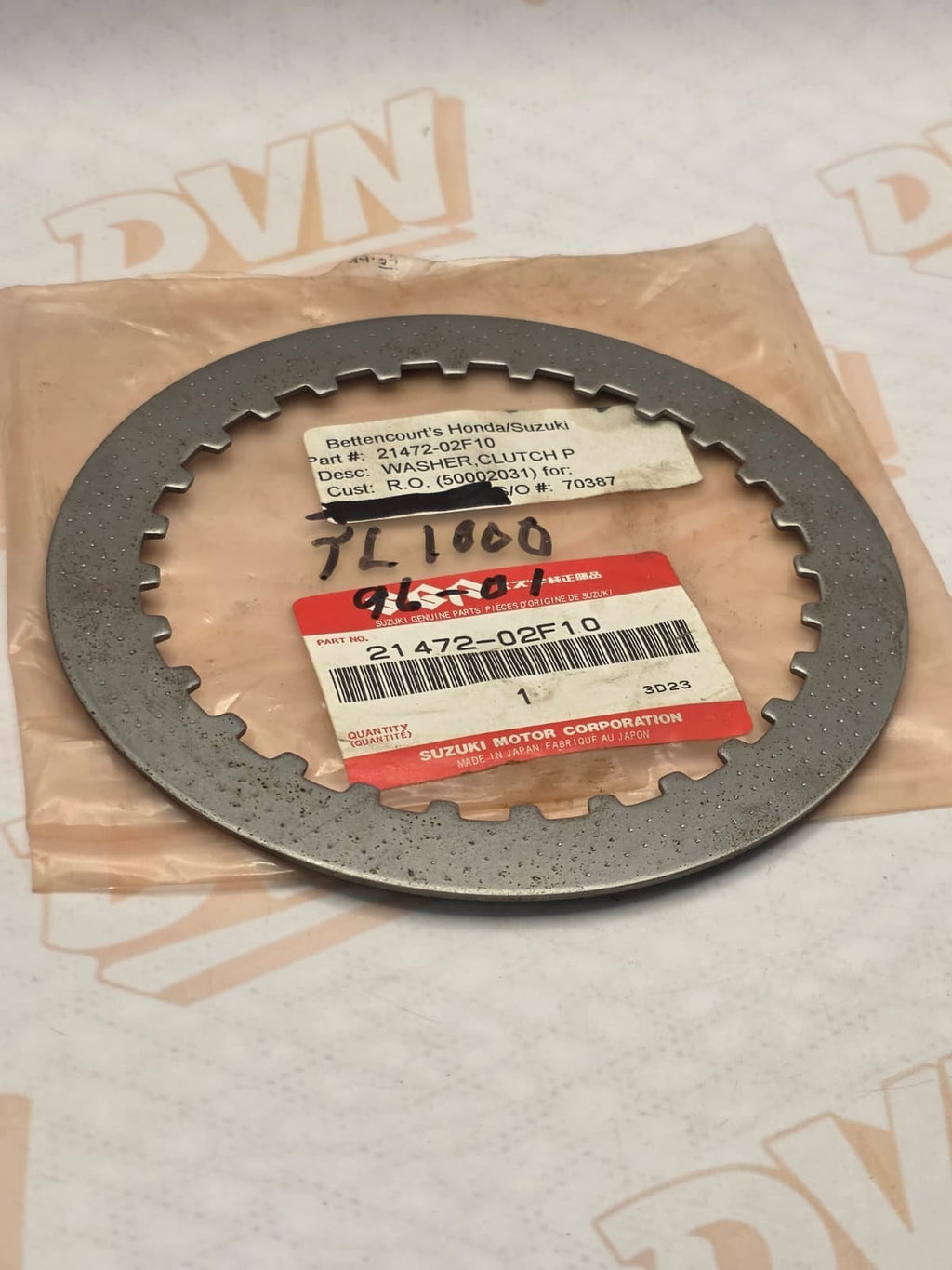 Suzuki OEM Part 21472-02F10 WASHER, CLUTCH PLATE WAVE