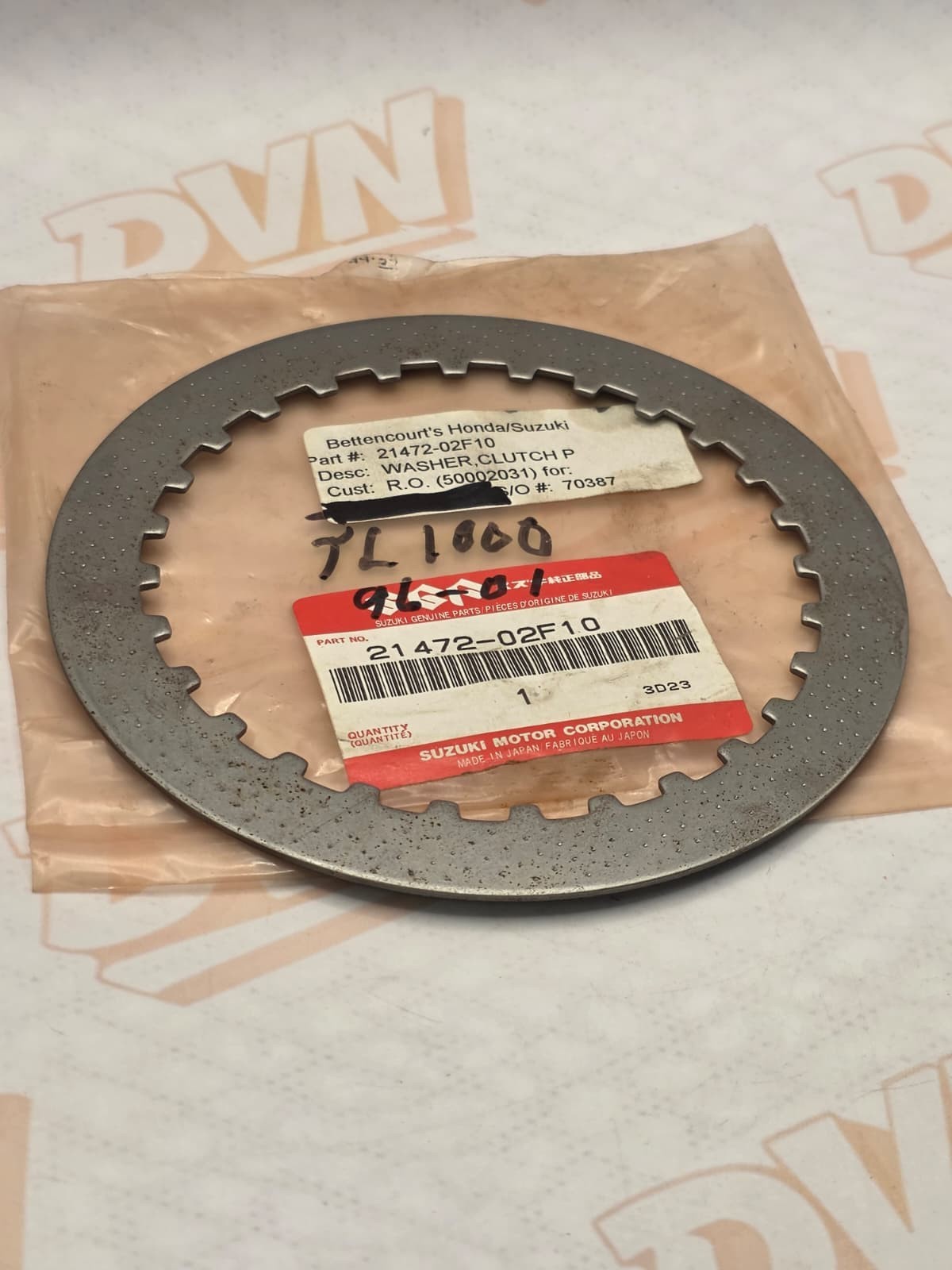 Suzuki OEM Part 21472-02F10 WASHER, CLUTCH PLATE WAVE