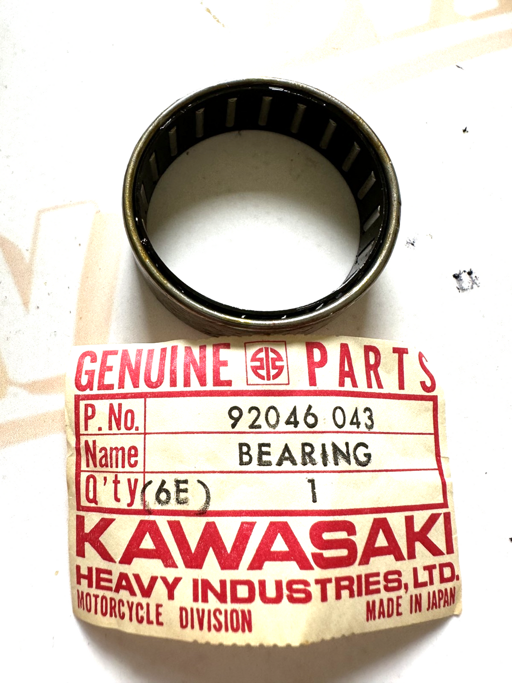 GENUINE KAWASAKI 92046 043   NOS NEEDLE ROLLER BEARING NOS KD KE KX KDX