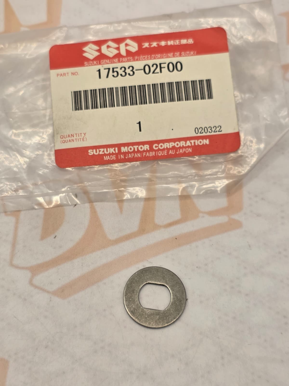 NOS Suzuki SV650 TL1000 OEM Water Pump Impeller Washer 17533-02F00
