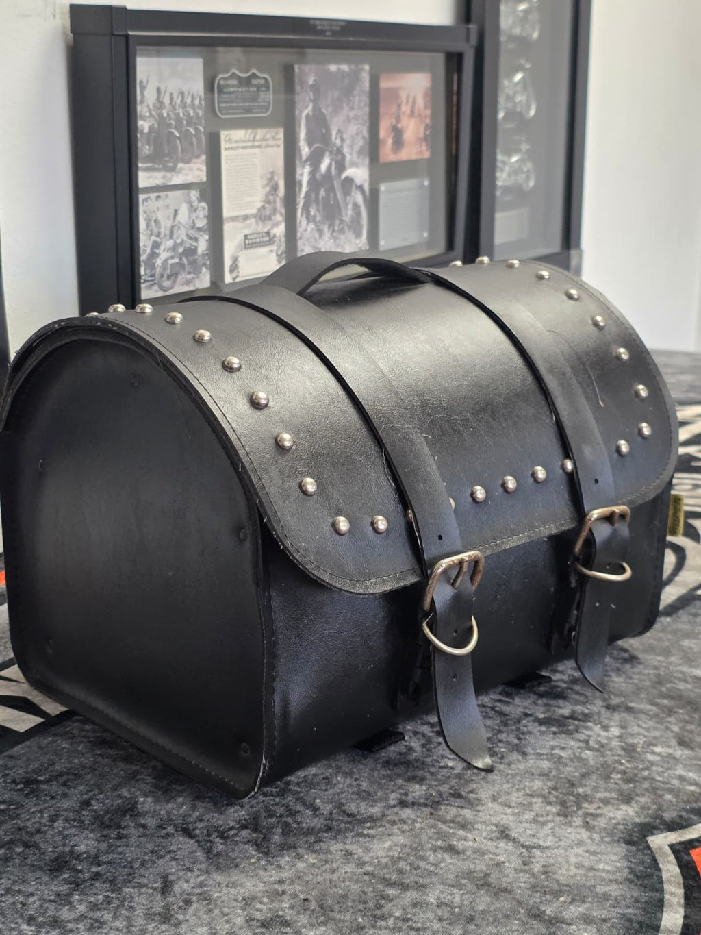 Willie & Max 58502-01 Ranger Studded Max Pax Saddle Bag Black Motorcycle Storage