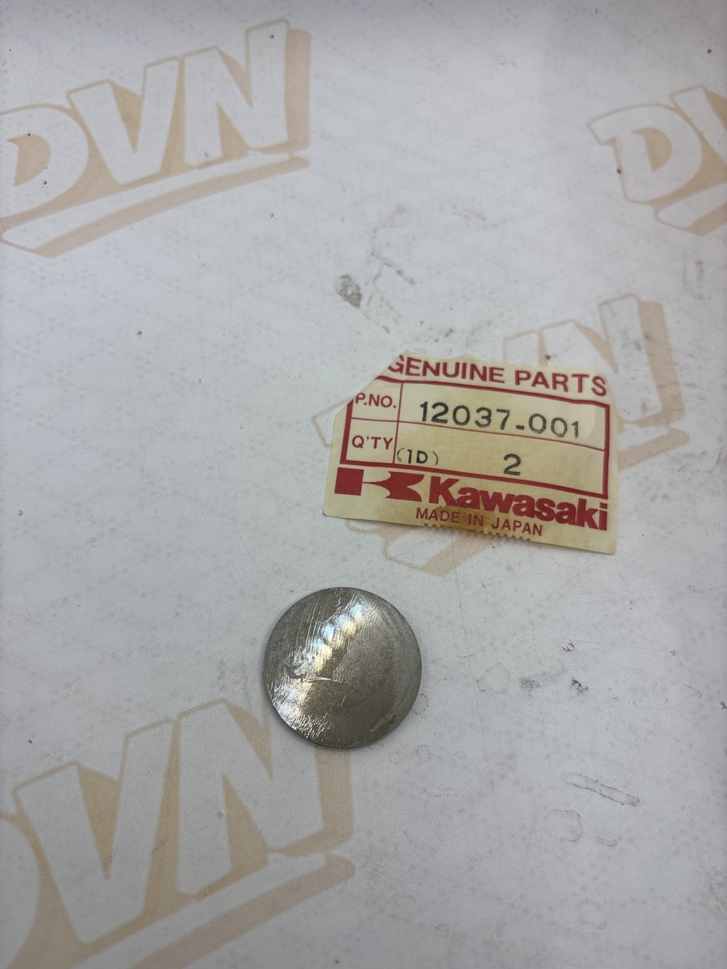 New OEM Kawasaki 12037-001 Tappet Shim 2.00T Qty 1 NOS