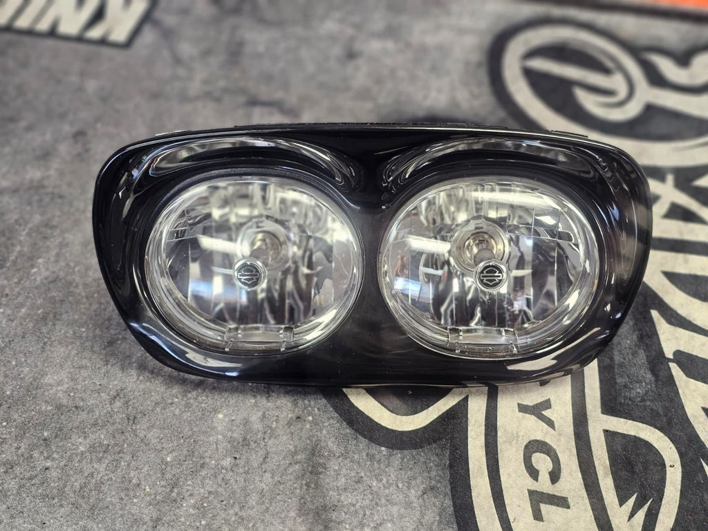 Harley Roadglide Headlight Assembly 2010-13 Fltr Bulbs Bezel Trim Ring Oem