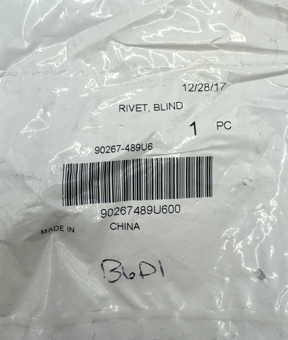 Yamaha NEW OEM Blind Rivet 90267-489U6-00