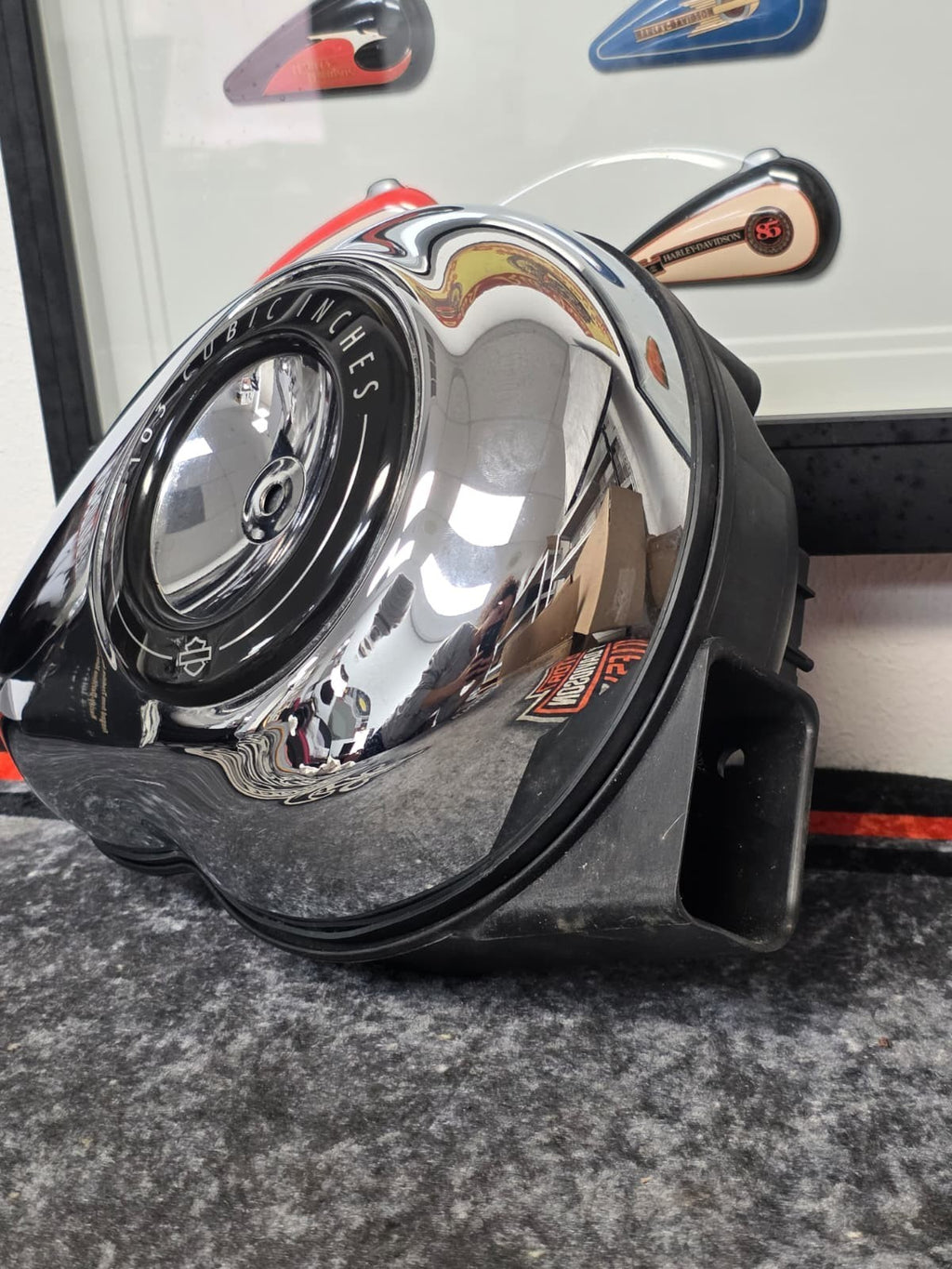 12-16 Harley Davidson Chrome 103 CI Dyna Switch Air Cleaner Cover TZ33 29182-08A