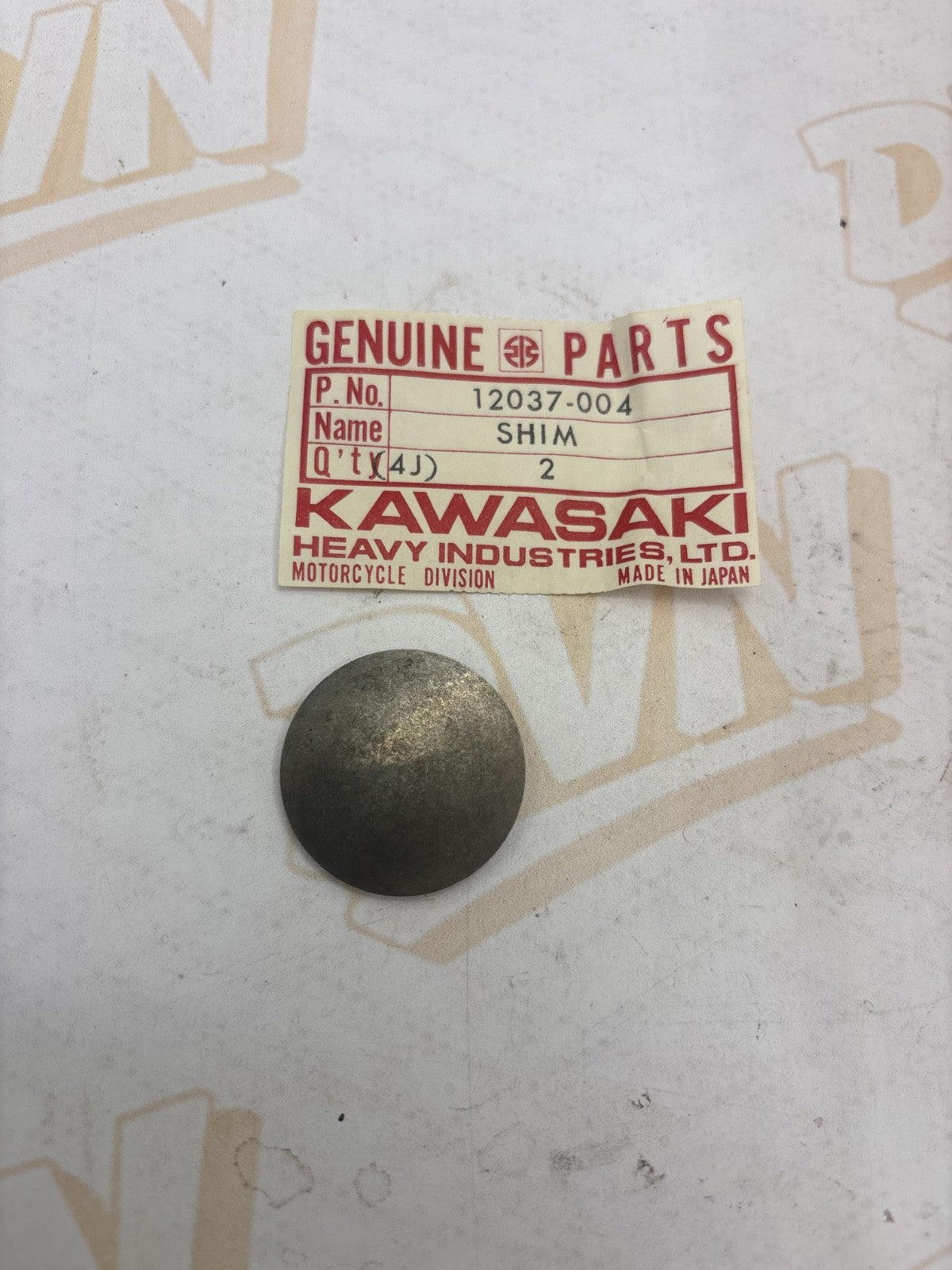 New OEM Kawasaki 12037-004 Tappet Shim 2.15T Qty 1 NOS