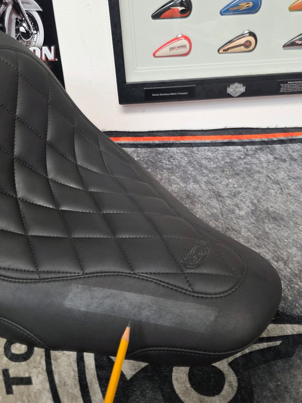 Mustang WITH DIAMOND STITCH Solo Seat For FXST/FLSTF  06-UP   PN-76742