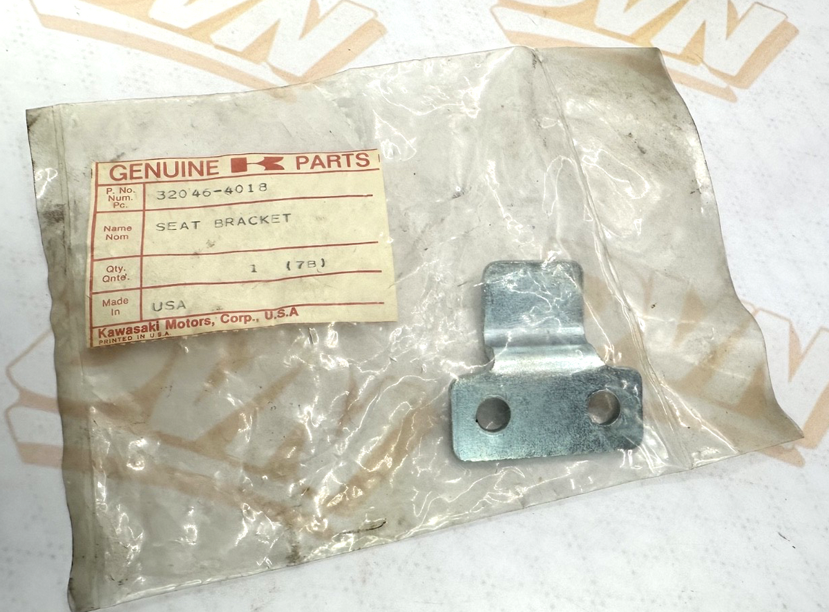 New Kawasaki Seat Bracket p/n 32046-4018 OEM New Old Stock NOS KLT185 ATV