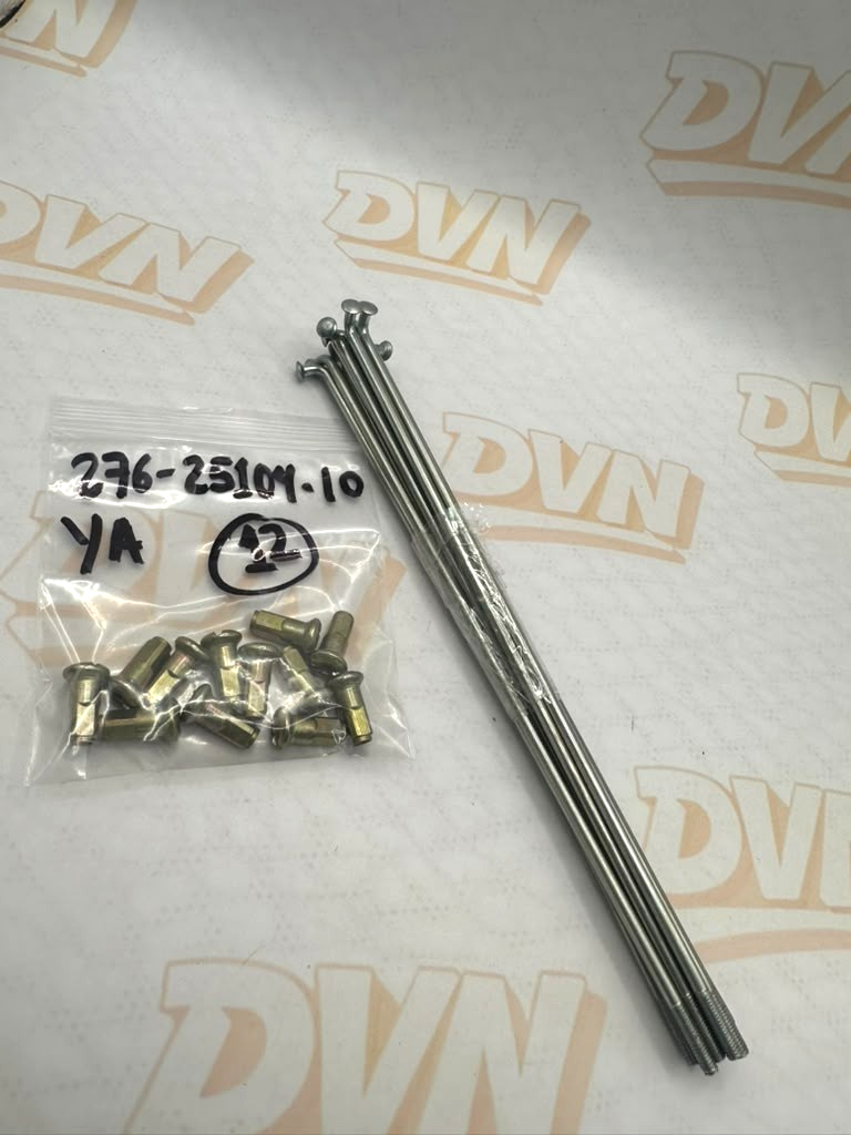 NOS GENUINE YAMAHA Spoke SET OF (12) DT100 MX100 LT2MX OEM # 276-25104-10