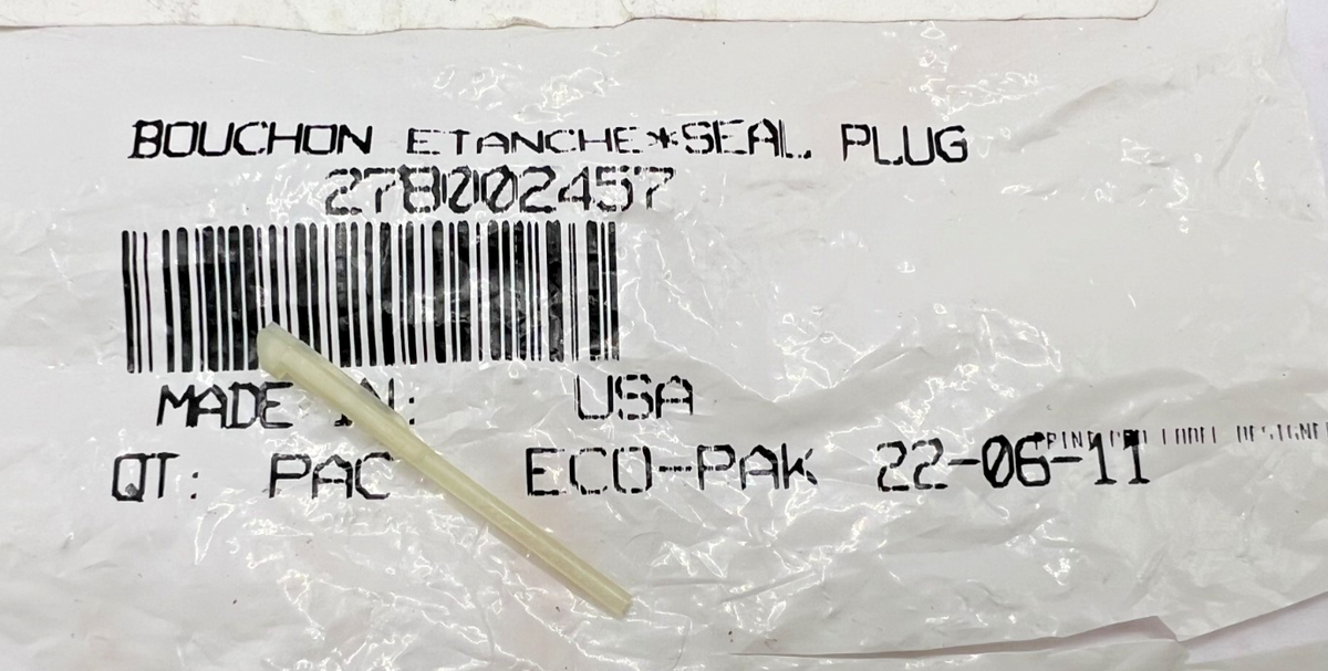 1 NEW Genuine BRP Sea Doo Spark Ace Factory Seal Plug Part OEM 278002457 NOS