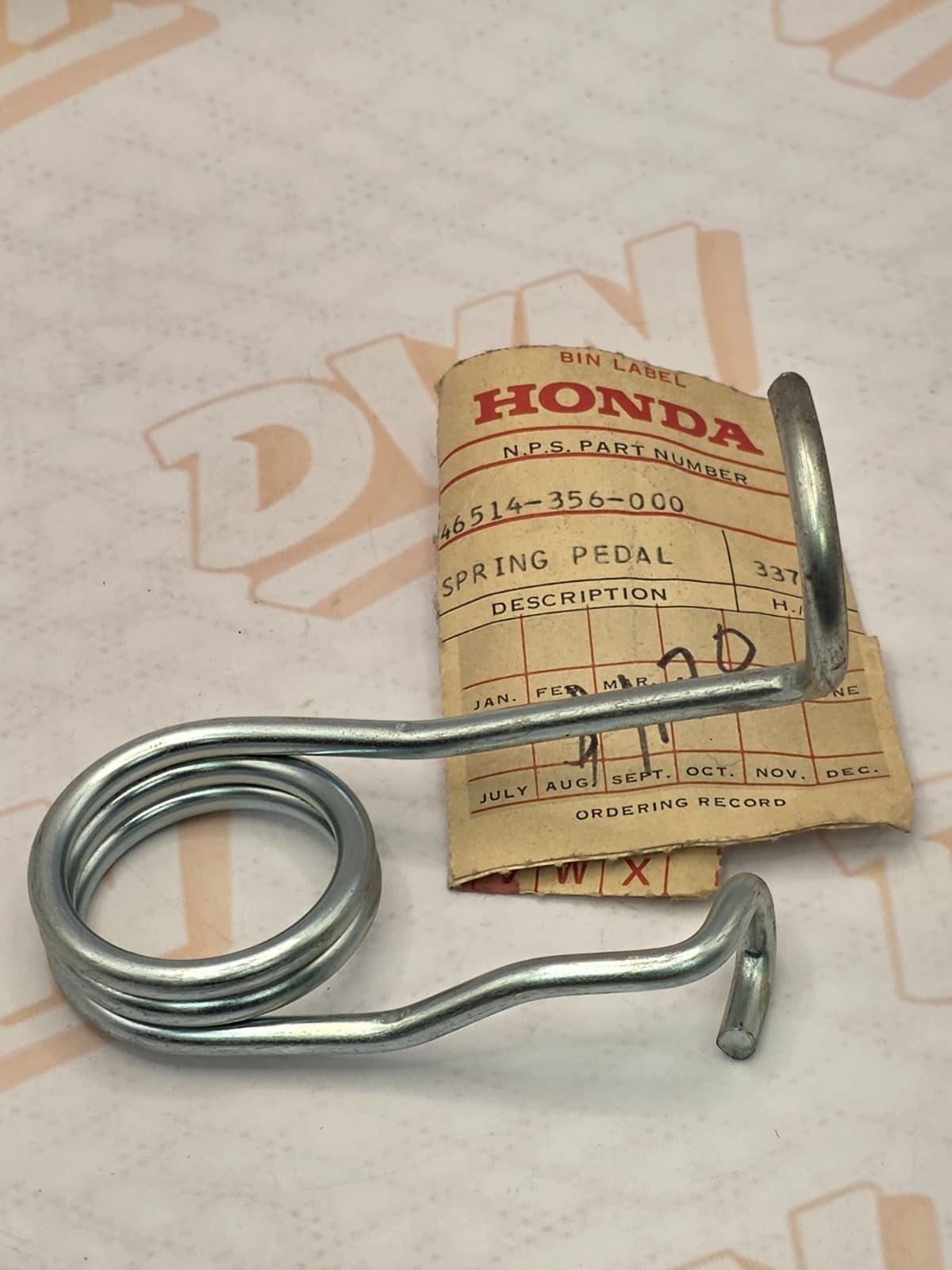 NOS Honda XL250 K1-K2 XL350 K0-K1 Brake Pedal Spring 46514-356-000