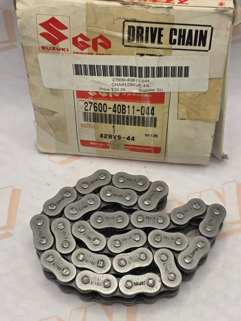SUZUKI- 27600-40B11-044- DRIVE CHAIN-  NOS