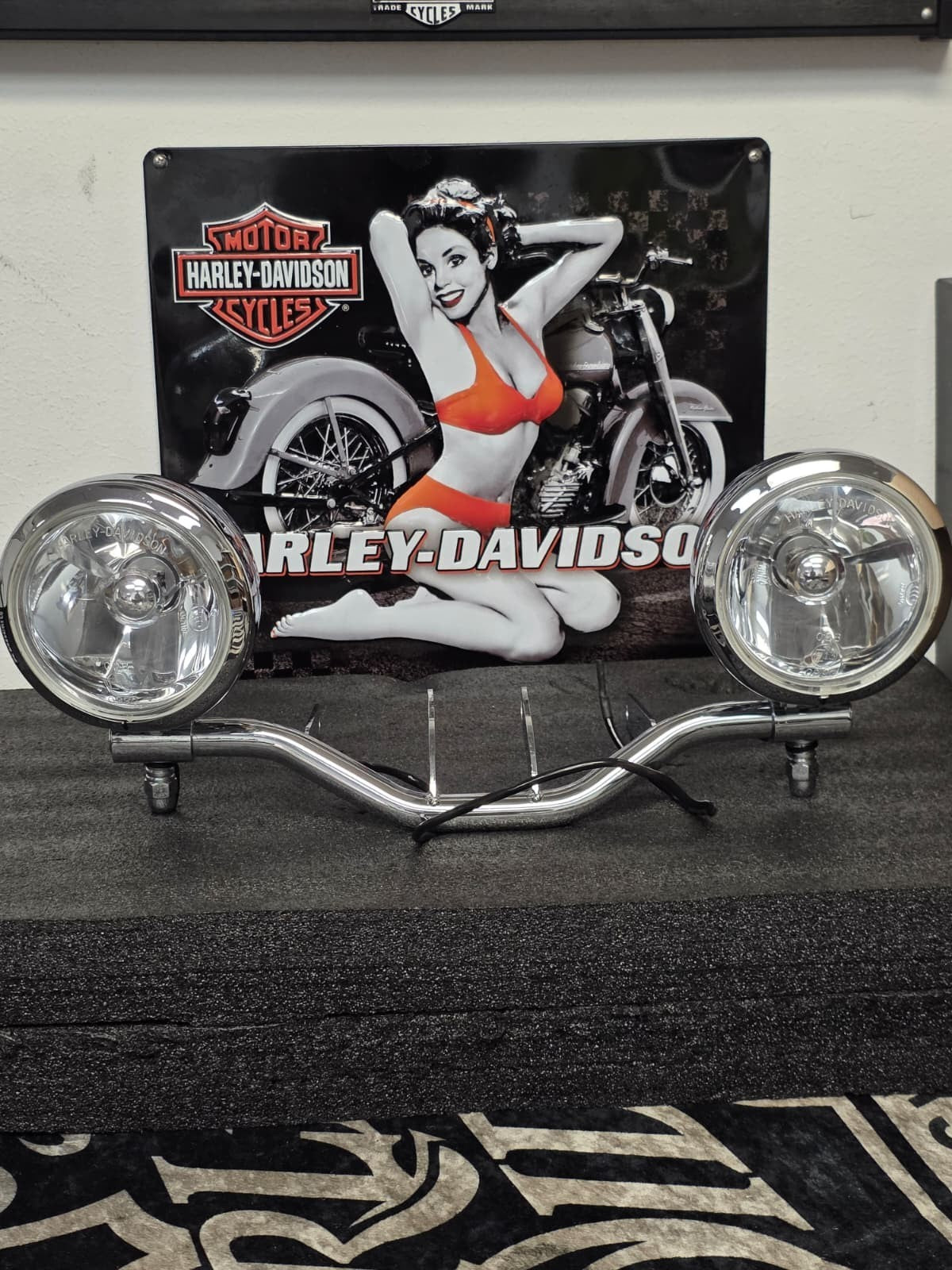 HARLEY DAVIDSON 88-UP FXSTS SOFTAIL SPRINGER CHROME PASSING FOG LAMPS 68248-98