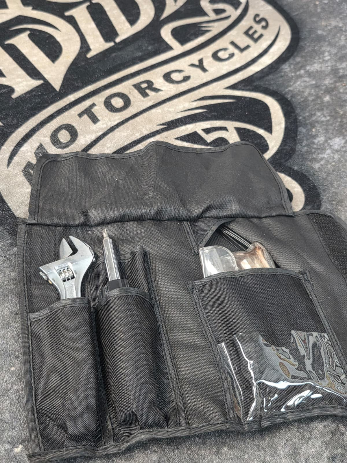 Harley Davidson roll up tool kit w/ Tools Kit