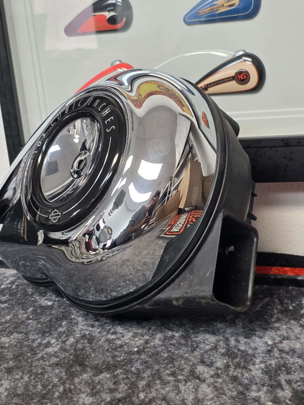 12-16 Harley Davidson Chrome 103 CI Dyna Switch Air Cleaner Cover TZ33 29182-08A
