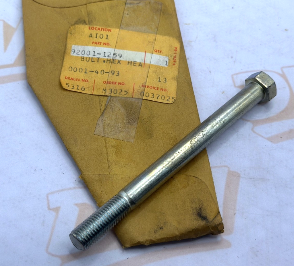 NOS OEM Kawasaki 1974-76 KX250 1975 1976 KX400 Hex Head Bolt 92001-1259 AHRMA