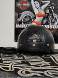 (2) FG2 DOT Leather-Wrapped Eagle Motorcycle Helmets -LARGE