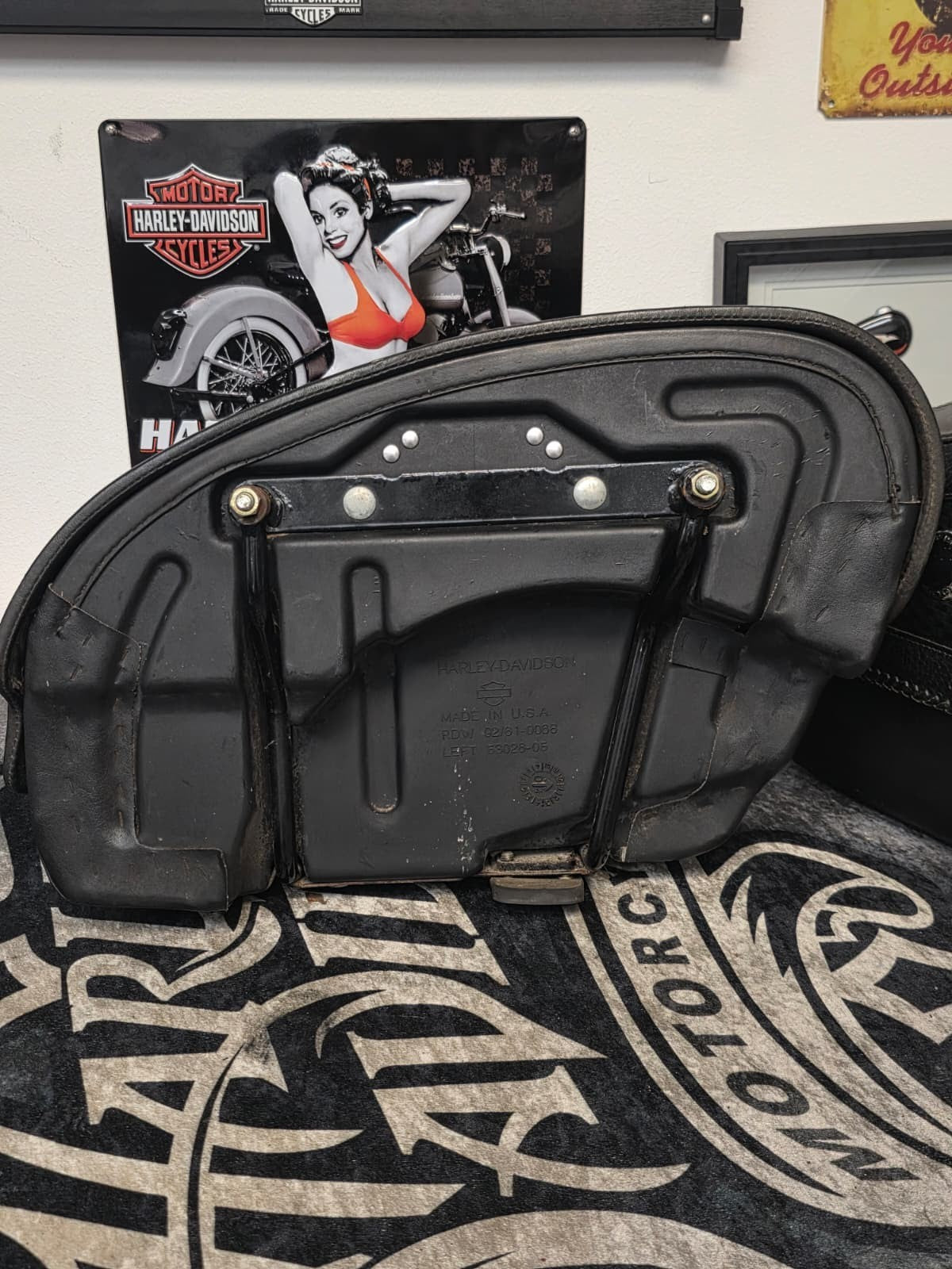 Harley-Davidson FLSTN Softail Deluxe OEM Locking Rigid Leather Saddlebags