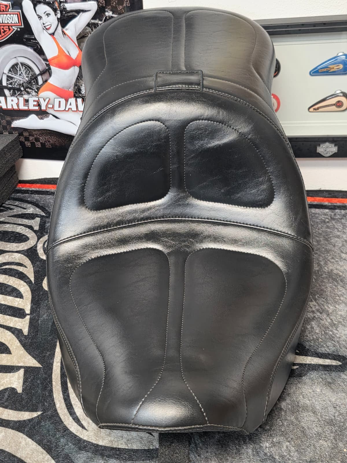 07-08Harley CVO SPRINGER,CROSS BONE08-10 OEM PassengerDriver Seat Saddle Le Pera