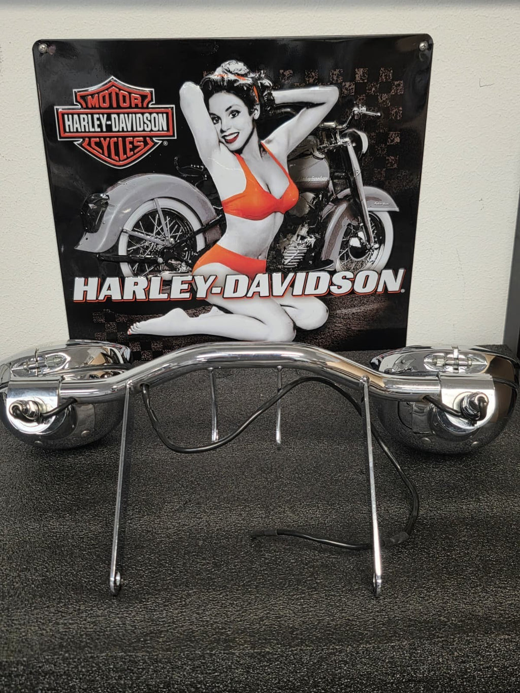 HARLEY DAVIDSON 88-UP FXSTS SOFTAIL SPRINGER CHROME PASSING FOG LAMPS 68248-98
