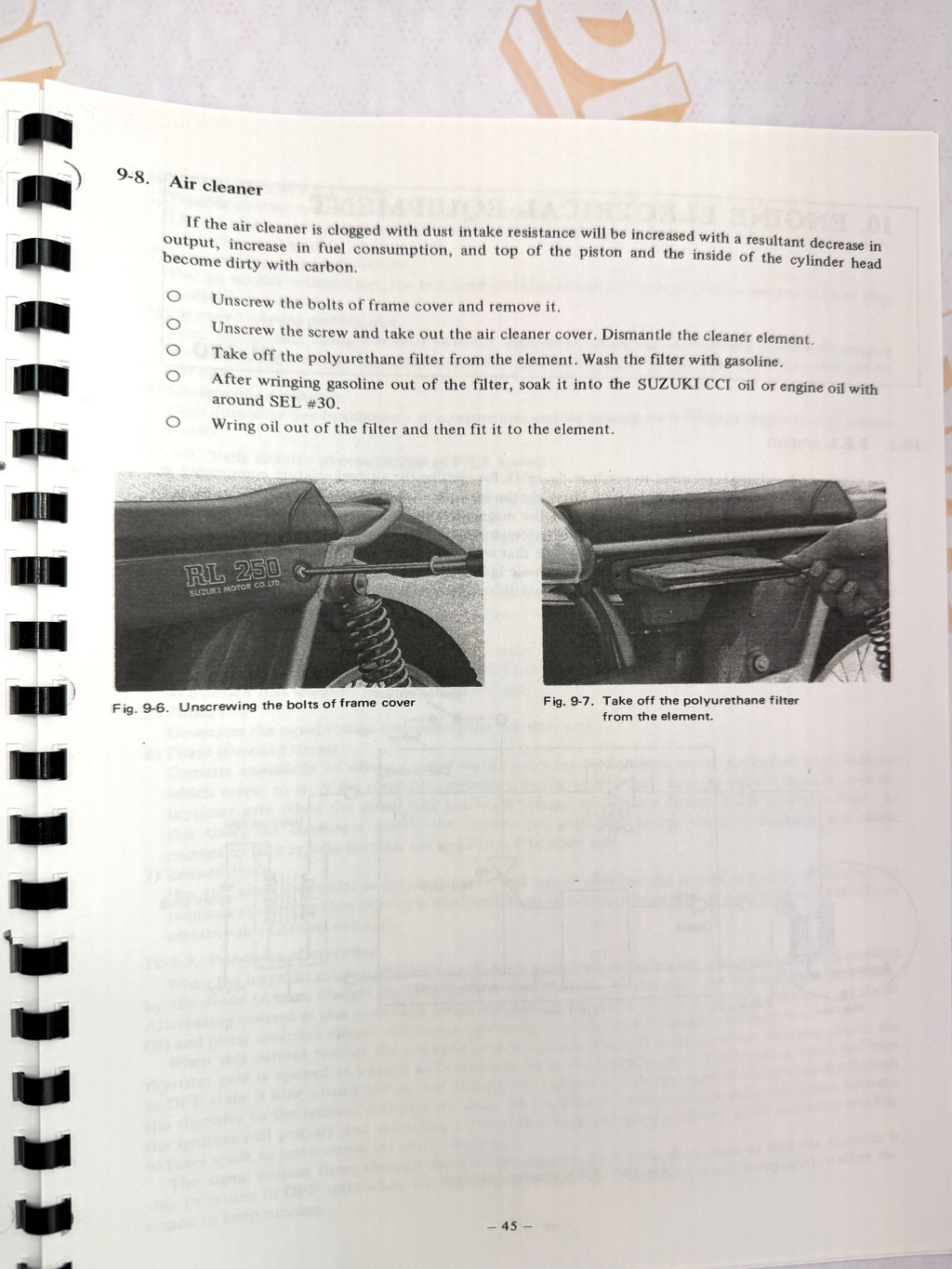 Suzuki RL250 parts and service manual 1974-1975