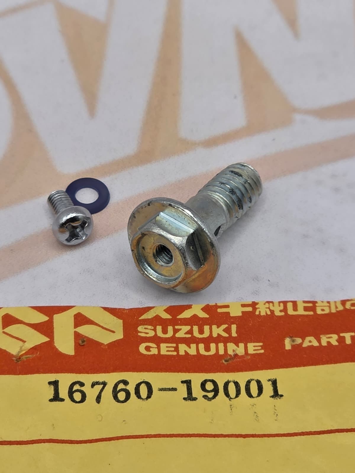 NOS OEM Suzuki Oil Pump Union Bolt Assembly 1969-1973 AS50 RV125 16760-19001