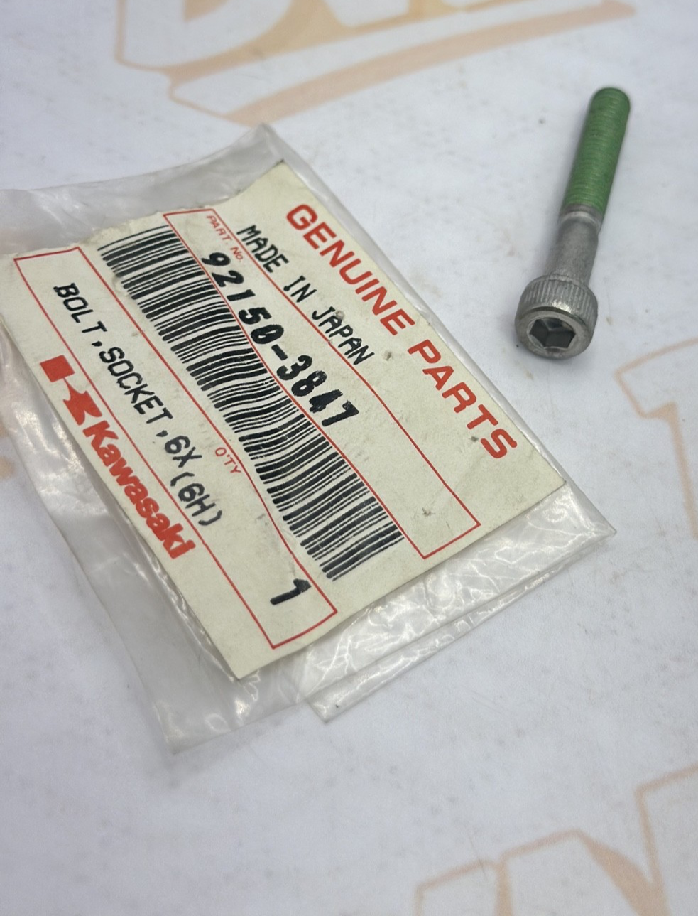OEM Kawasaki 92150-3847 Socket Bolt 6X40 NOS