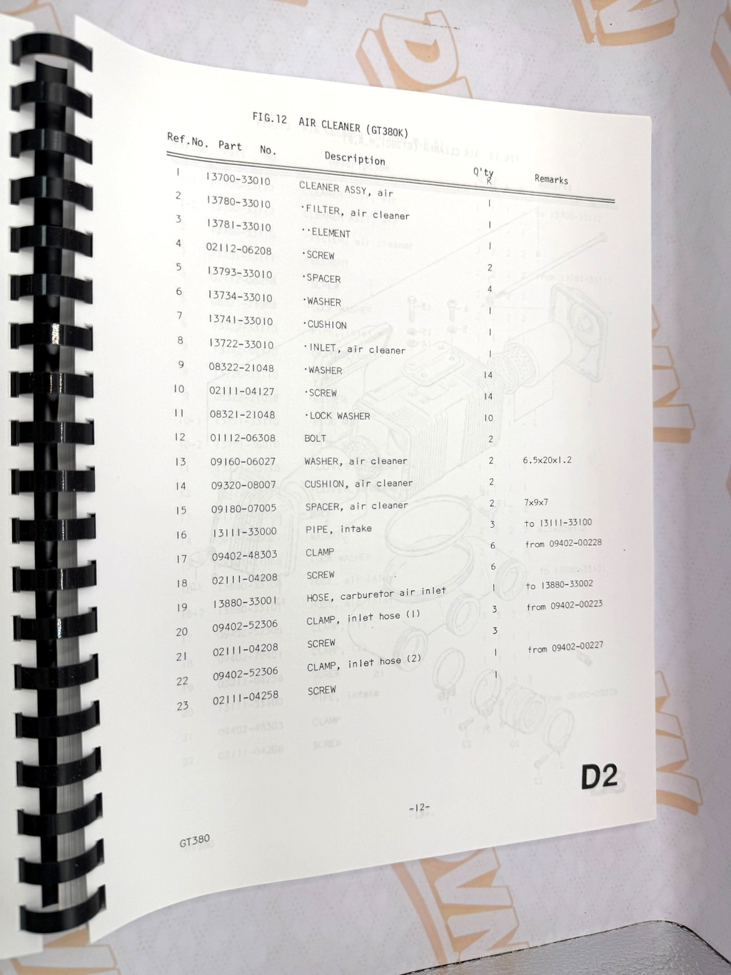 Suzuki GT185 parts and service manual 1973-1977
