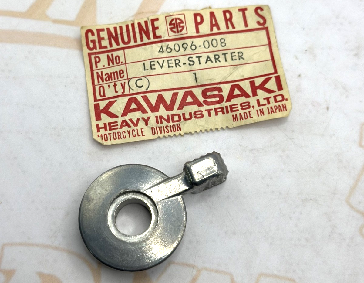 1 NOS Kawasaki Lever Starter KS125 1974 1975 KE125 1977 1978 F11 OEM 46096-008