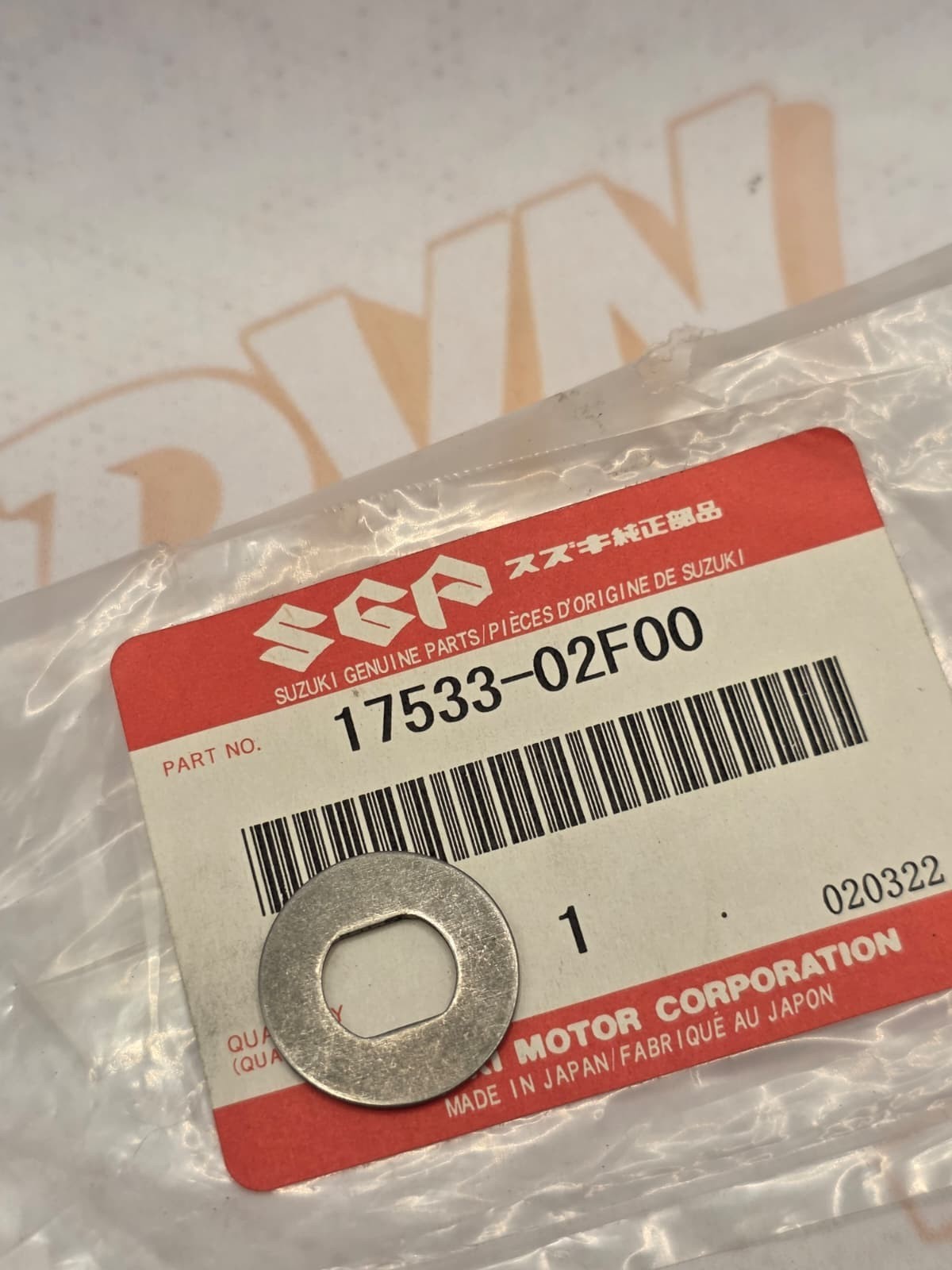 NOS Suzuki SV650 TL1000 OEM Water Pump Impeller Washer 17533-02F00