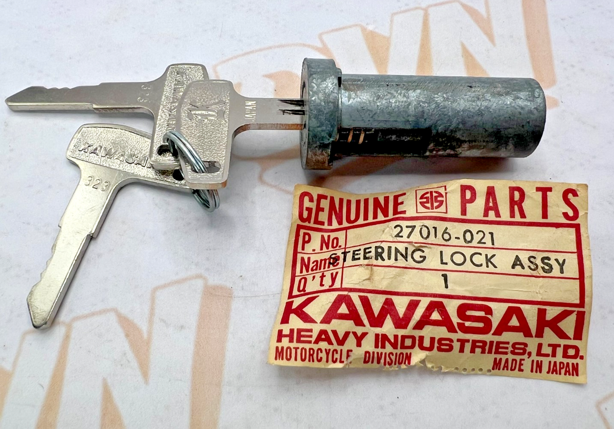NOS Kawasaki F8 F5 70 350 BIG HORN 1973-1975 Genuine Steering Lock OEM 27016-021