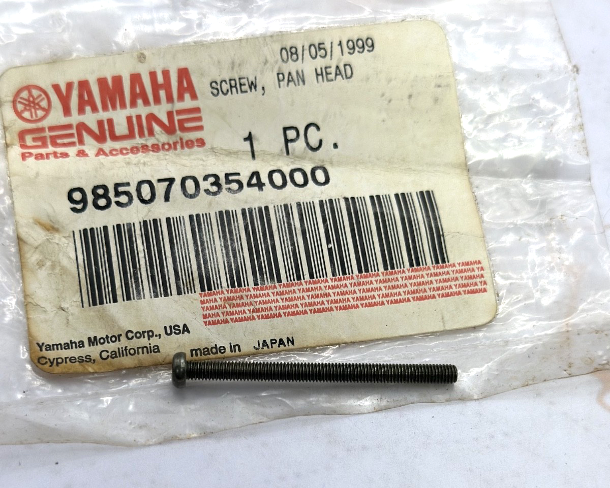 Yamaha SCREW, PAN HEAD 98507-03540-00 OEM NEW