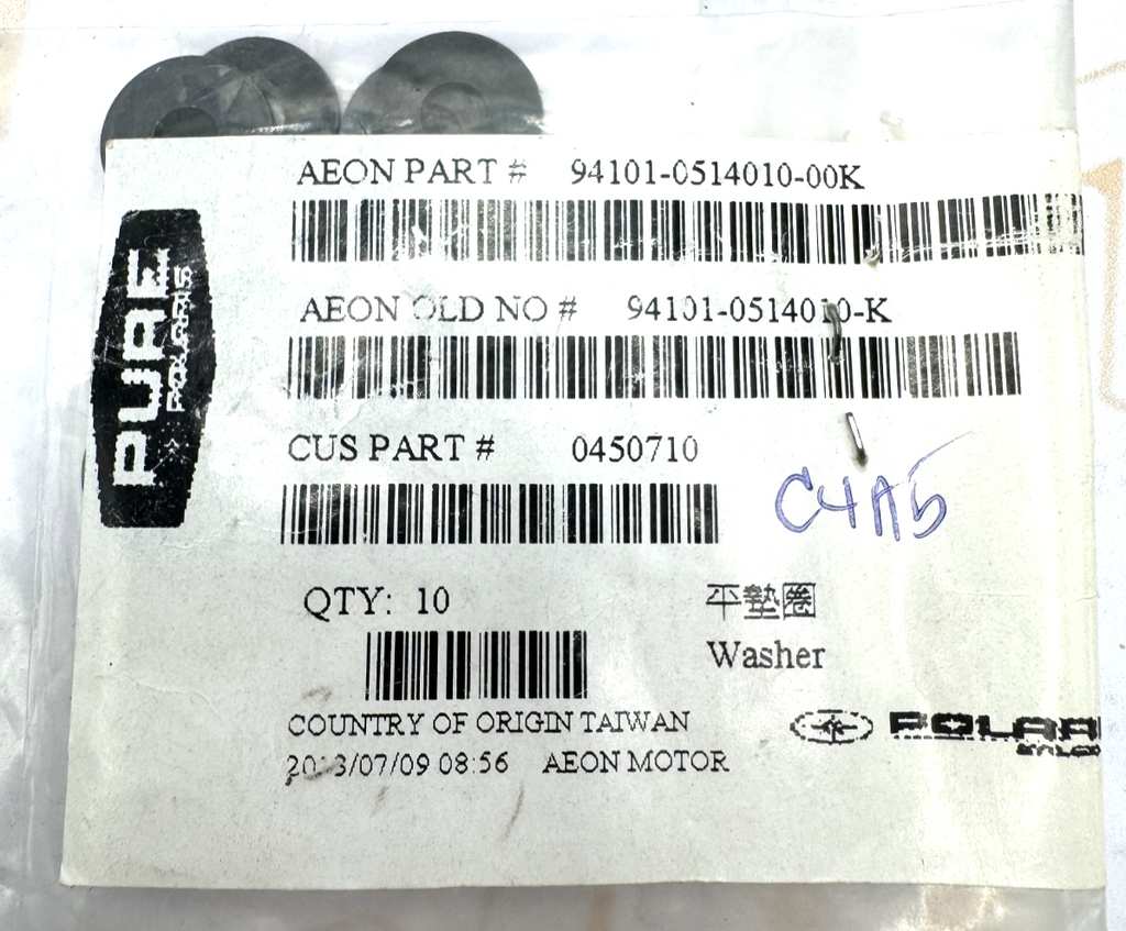 Polaris New OEM Washer Plain, 0450710