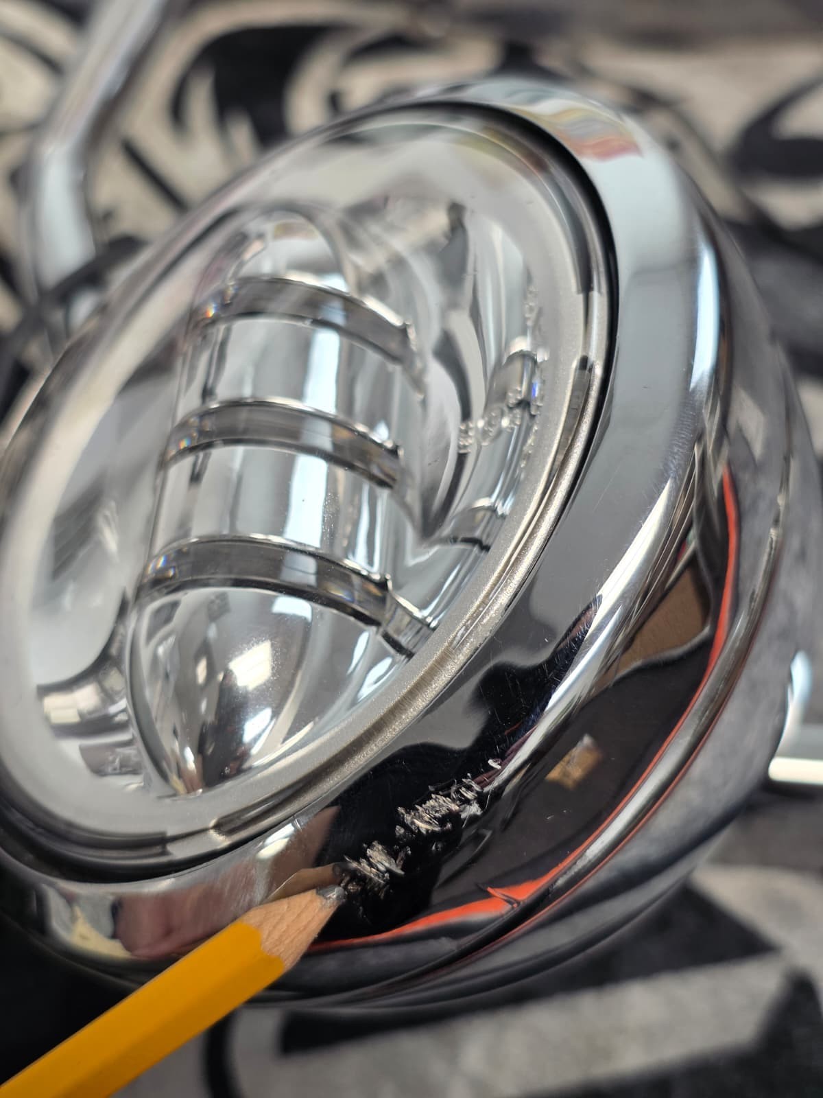 Harley Softail Fatboy 02-17 Chrome Spot Fog Passing LED Lamp