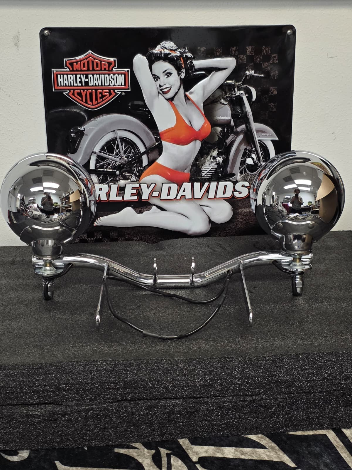 HARLEY DAVIDSON 88-UP FXSTS SOFTAIL SPRINGER CHROME PASSING FOG LAMPS 68248-98