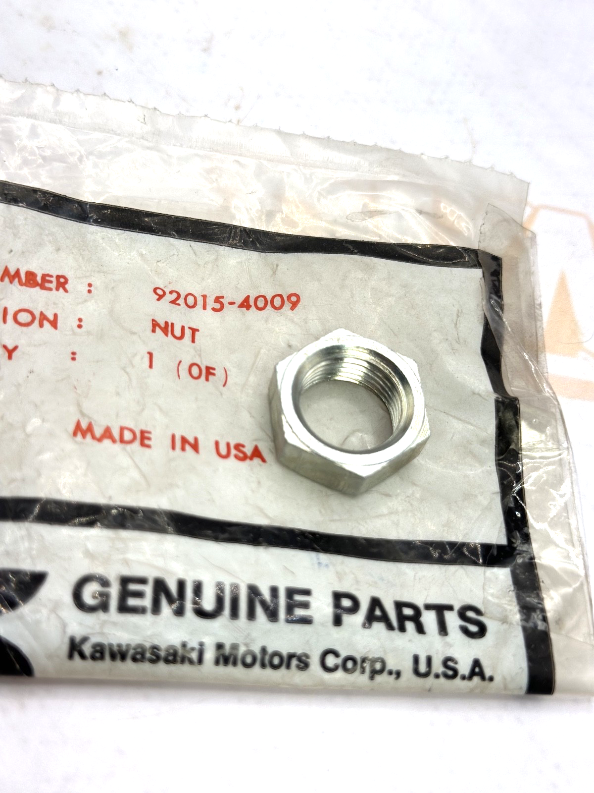 1 NOS Genuine Kawasaki 1981-1983 KLT 200 Rear Axle Nut Part OEM 92015-4009 NEW