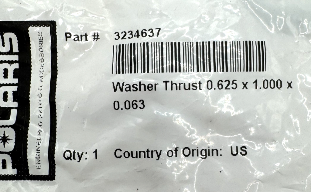 Polaris Thrust Washer, OEM NEW P/N-(7556226)
