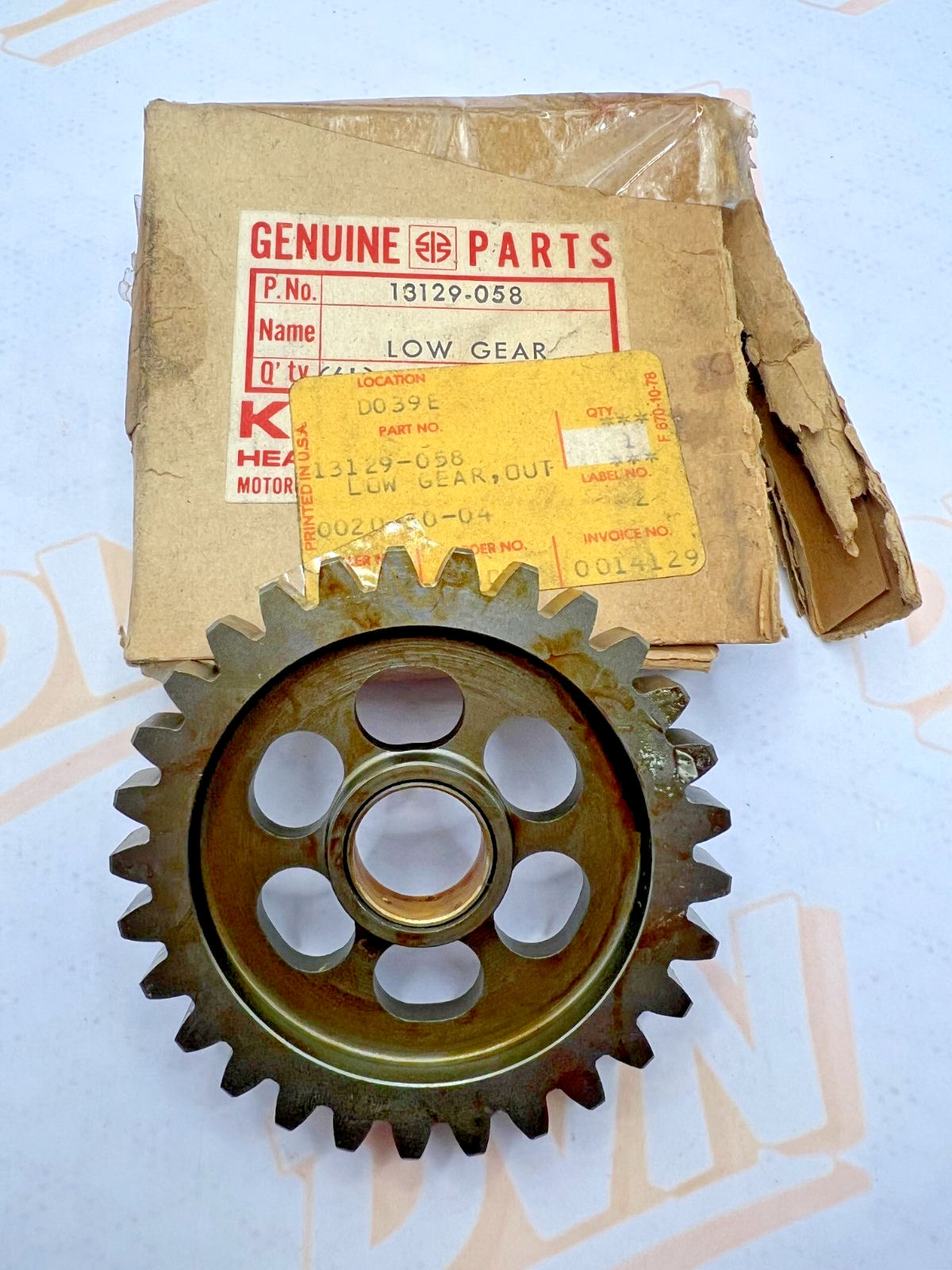 Original Kawasaki LOW GEAR KLR250 KZ250 13129-058