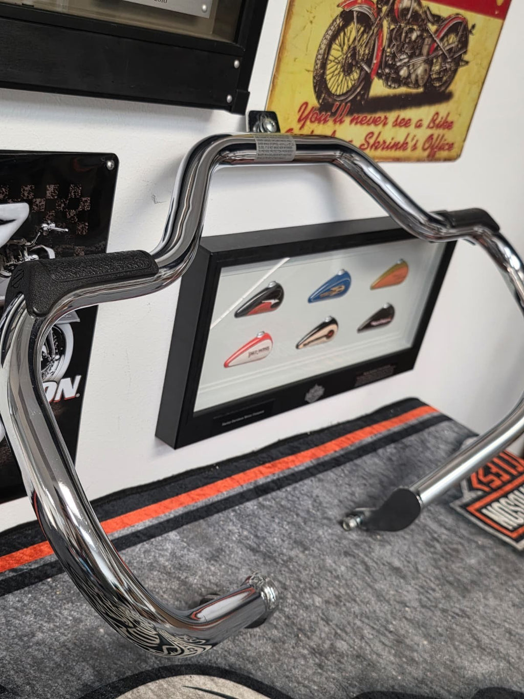 00-2003 Harley Softail Engine Guard Crash Cage Bar MUSTACHE CHROME OEM