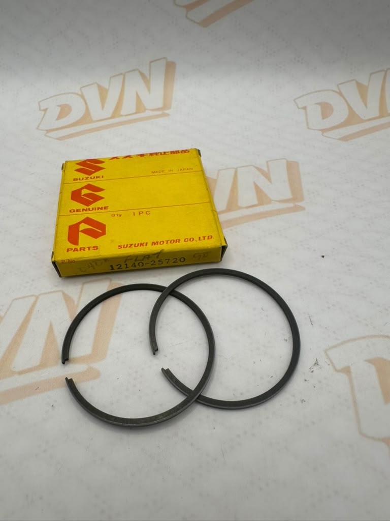 NOS 1970 Suzuki TS90 TC90 Piston Ring Set 2nd Oversize 1.0 Flat Type 12140-25720