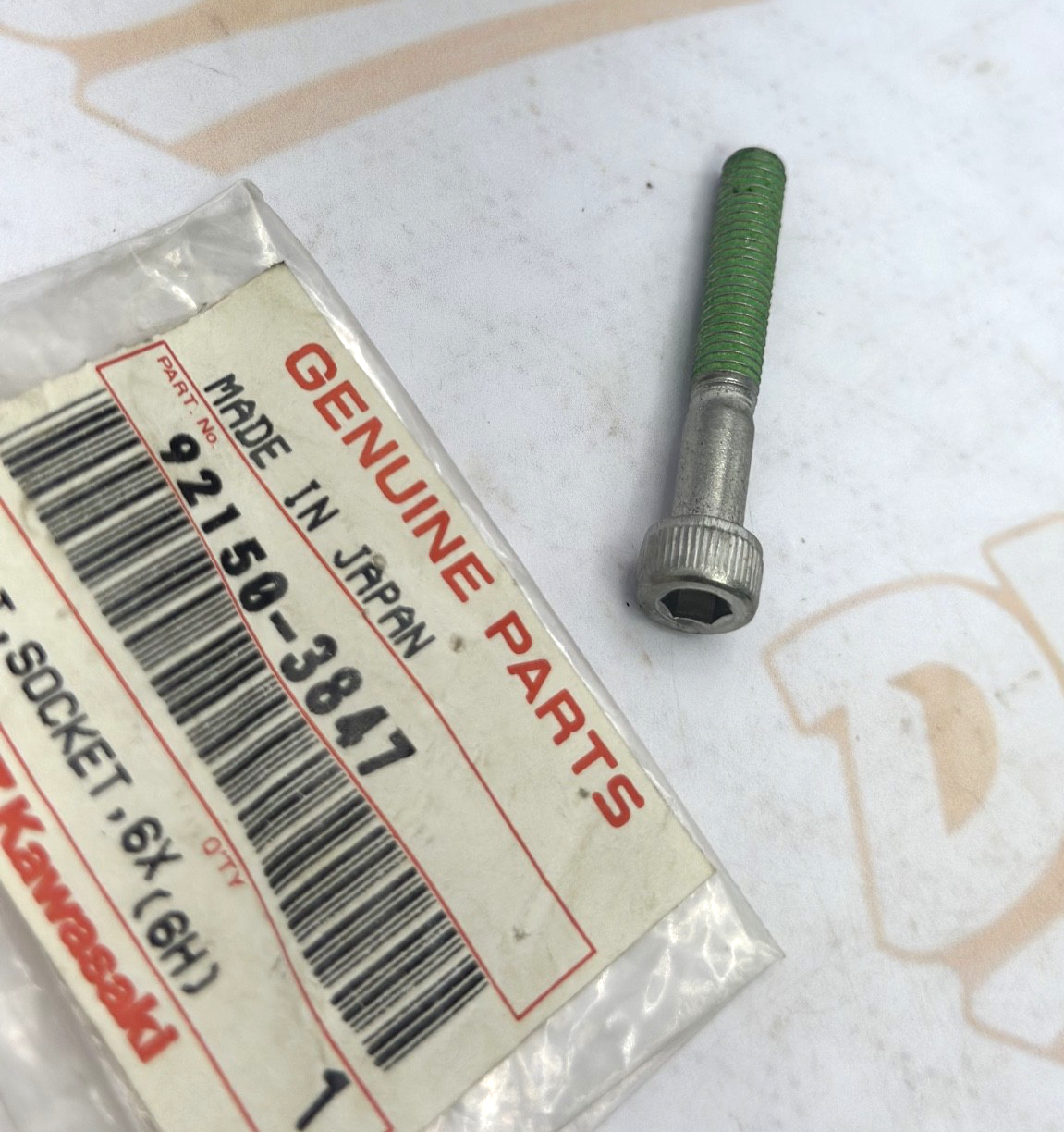 OEM Kawasaki 92150-3847 Socket Bolt 6X40 NOS