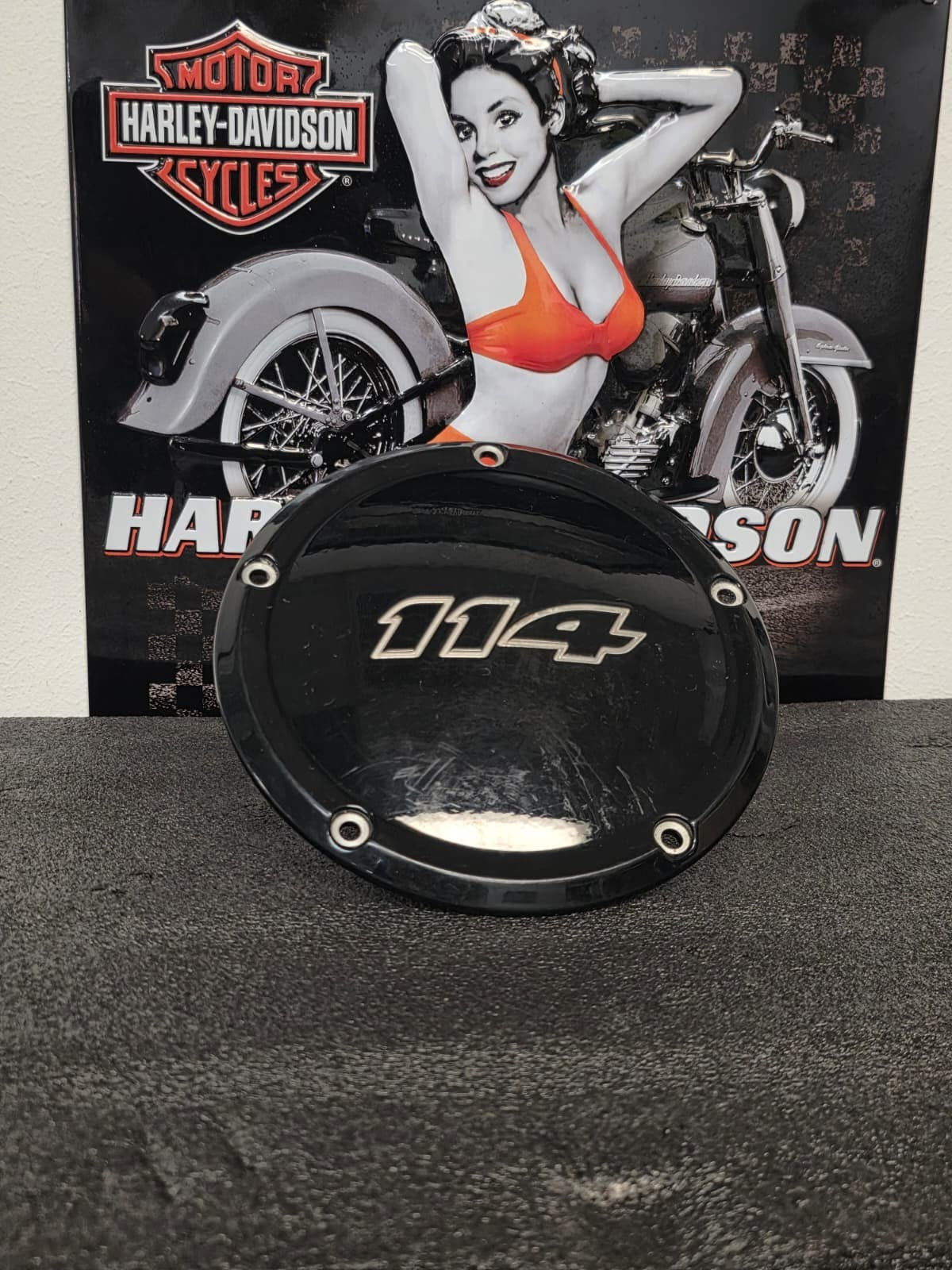 Genuine Harley 16-22 114 CI Touring 5 Bolt Derby Cover Black OEM