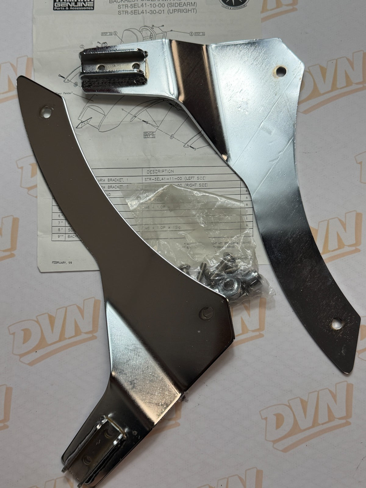 GENUINE Yamaha NOS STR-5EL41-10-00 BACKREST SIDEARMS