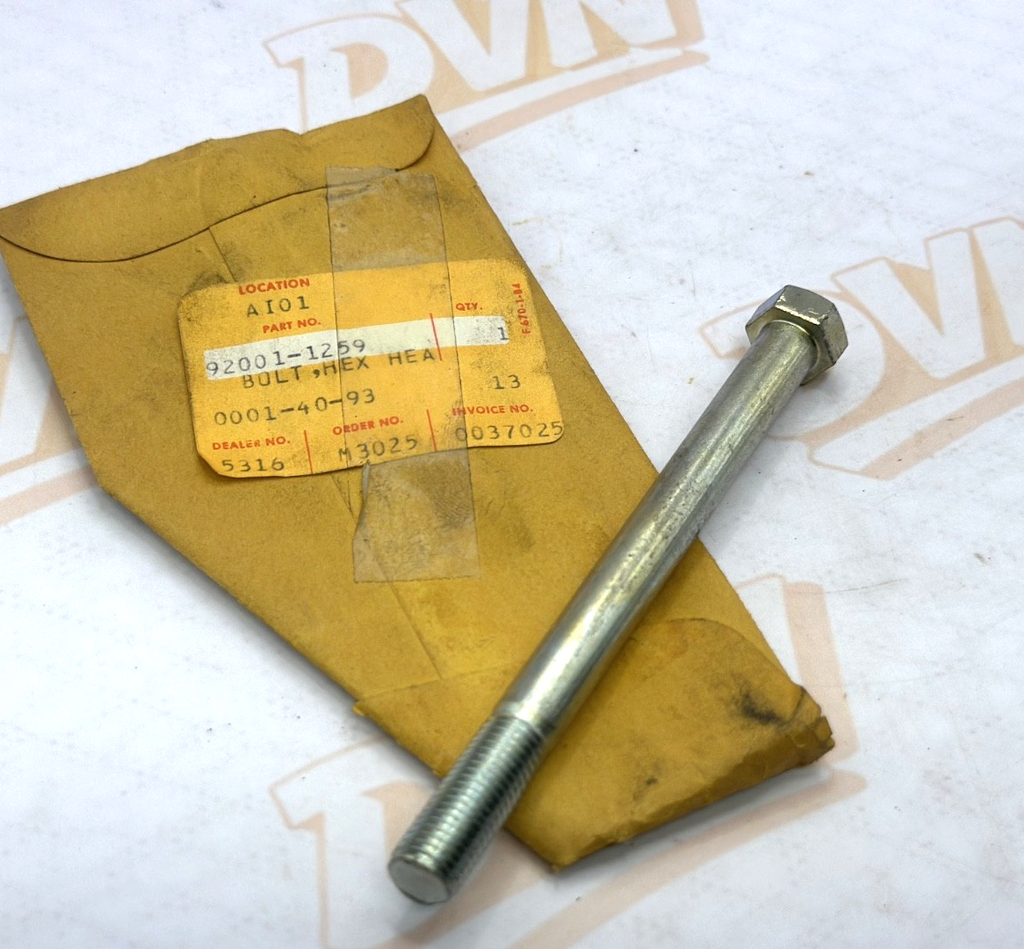 NOS OEM Kawasaki 1974-76 KX250 1975 1976 KX400 Hex Head Bolt 92001-1259 AHRMA