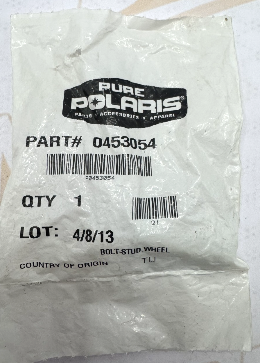 New Genuine Polaris Wheel Stud Bolt, Part-0453054