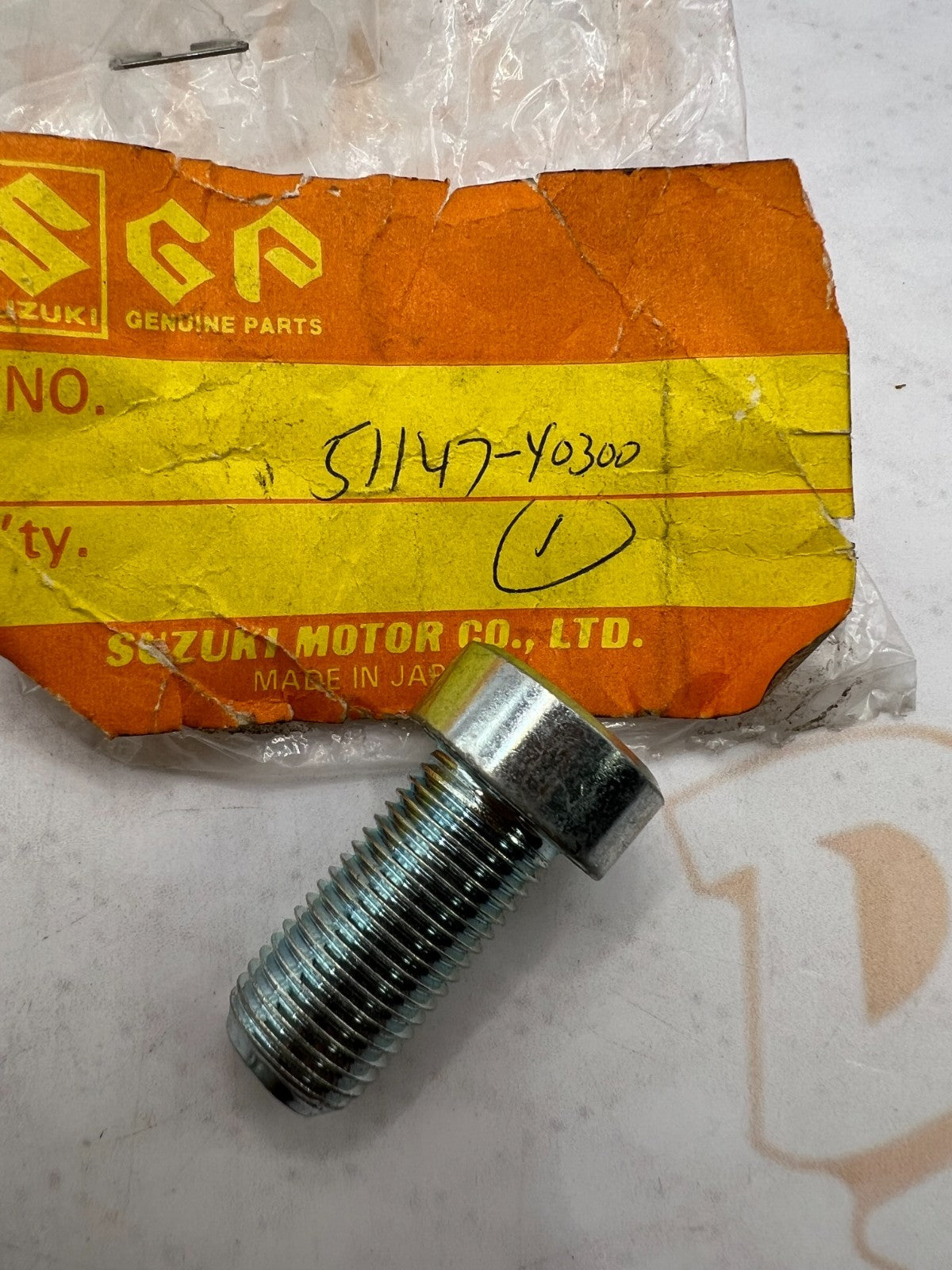 NOS OEM Suzuki Fork Cylinder Bolt 1979-1988 RM250 RM400 GS1100 51147-40300