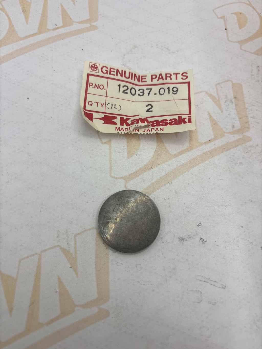 New OEM Kawasaki 12037-019 Tappet Shim 2.90T Qty 1 NOS