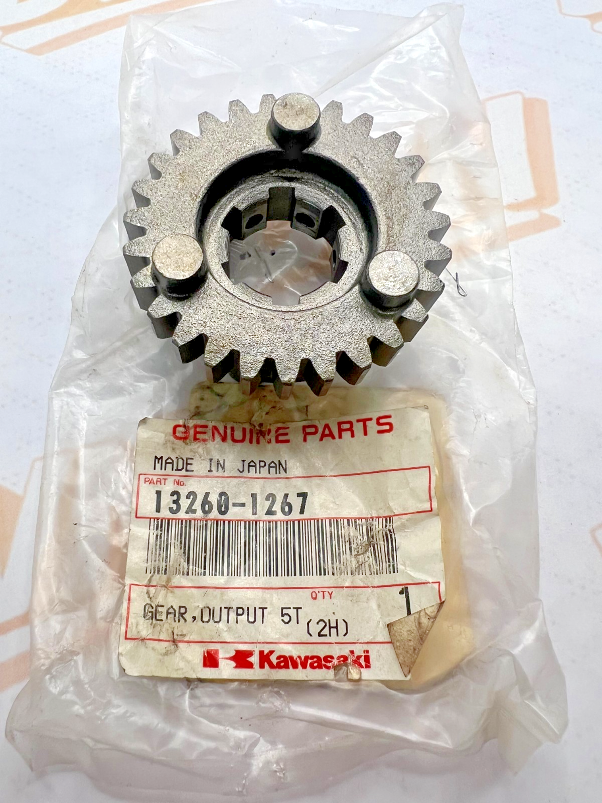KAWASAKI NOS OEM GEAR,OUTPUT 5TH,27T 13260-1267