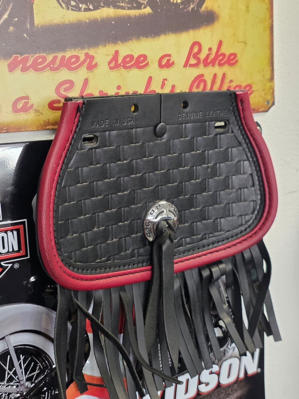 Harley Davidson Heritage Springer Red trim mudflap. 59345-97 HD