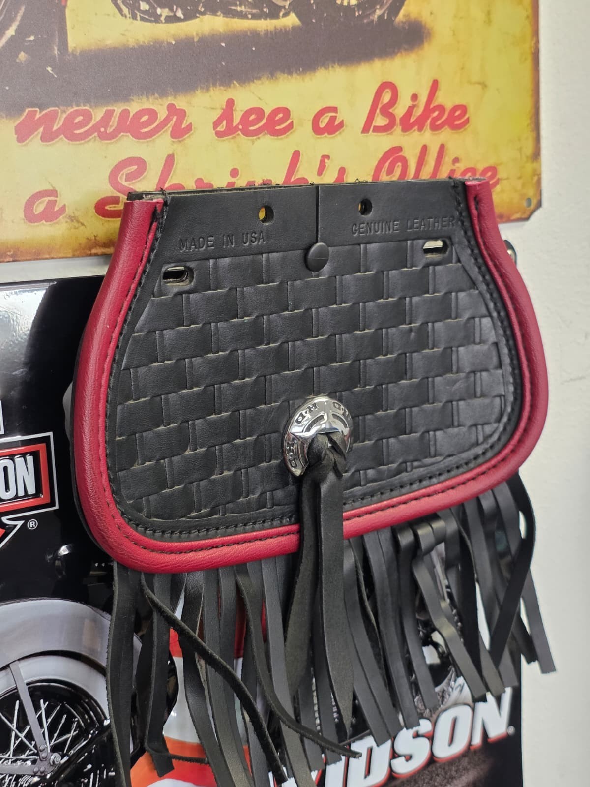 Harley Davidson Heritage Springer Red trim mudflap. 59345-97 HD